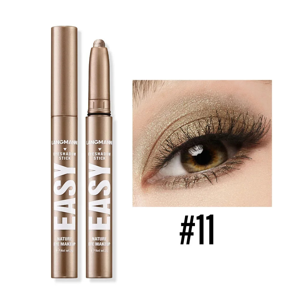 Smoke Rose Eyeshadow Pencil Glitter High-gloss Silkworm Liner Pen Highlighter Bronze Shimmer Matte Eye Shadow Stick Makeup Qme 11