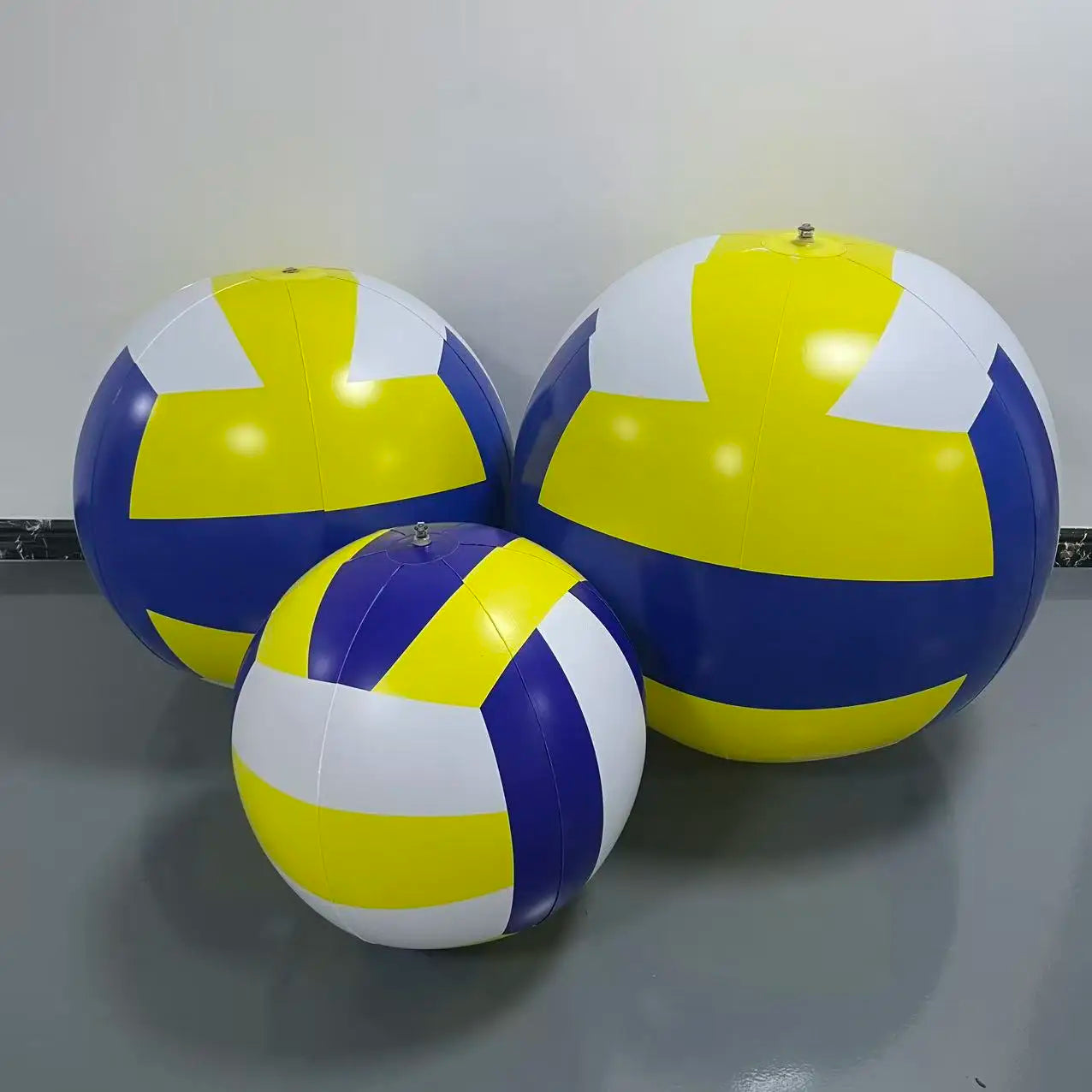 Inflatable Large Volleyball Thickened Giant PVC Beach Ball Outdoor Sports Inflatable Football Toy for Fun Qme 100cm
