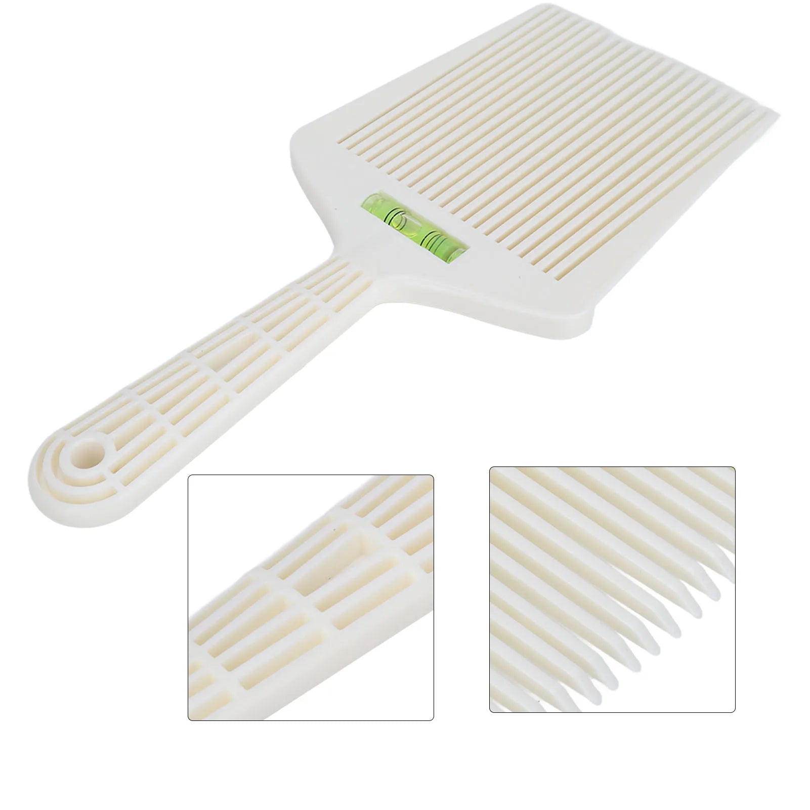 Barber Flat Top Comb Flat Top Hair Comb Barber Flat Top Comb Professional Flat Top Comb with Accurate Water Leveling White Qme
