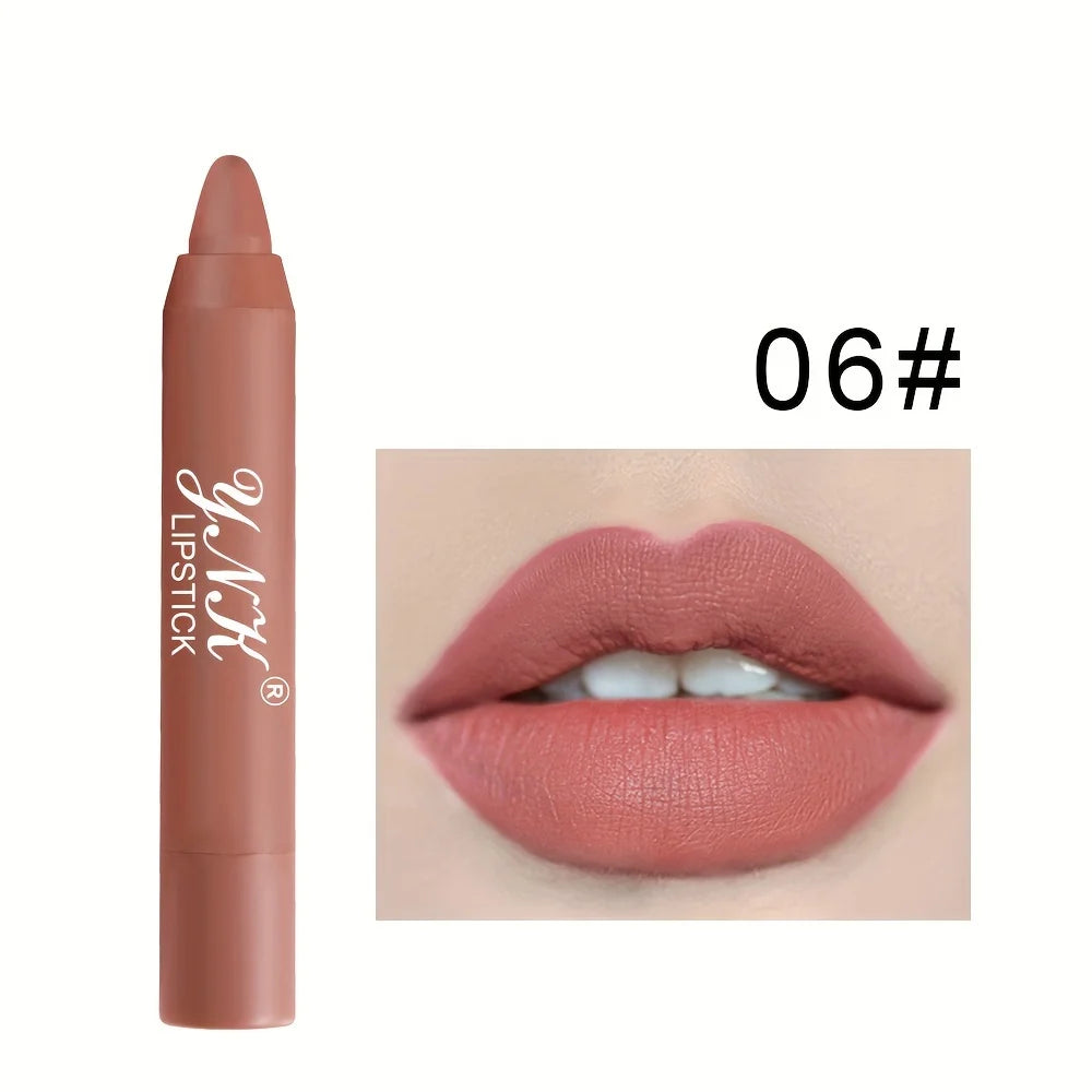 Matte Lipstick Pen Automatic Rotary Pencil Waterproof Non Fading Lip Qme 06