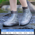 Rain Shoe Cover Reusable Silicone Tall Tube Intensification Anti-slip Outdoor Rain Boot Cover Cubre Calzado Impermeable Qme Black XL 40-42