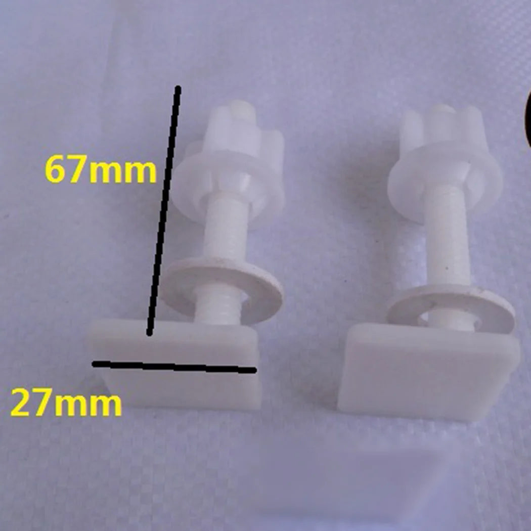 Plastic Toilet Seat Hinge Repair Bolts + Fitting Screws +Washers Kit Accessories Universal Household Replacement Qme