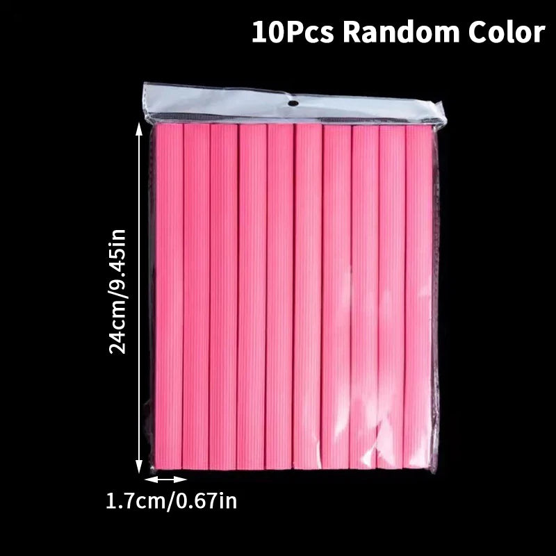 Flexible Square Hair Curling Rods Soft Foam Twist Curls Flexi Rollers Qme 17mm diameter