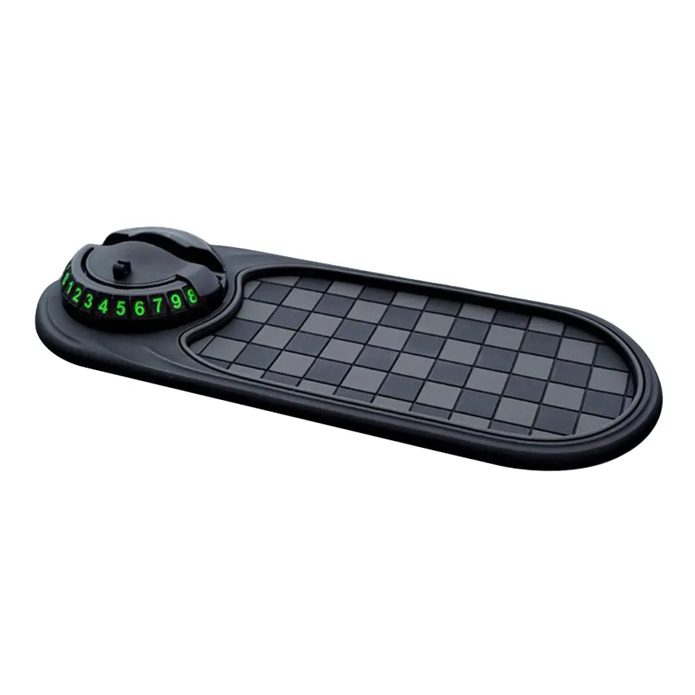 Auto Non-slip Car Mats Dashboard Cell Phone Holder Silicone Dashboard Car Pad Mat for Phones Keys Gadgets Qme Grey Black
