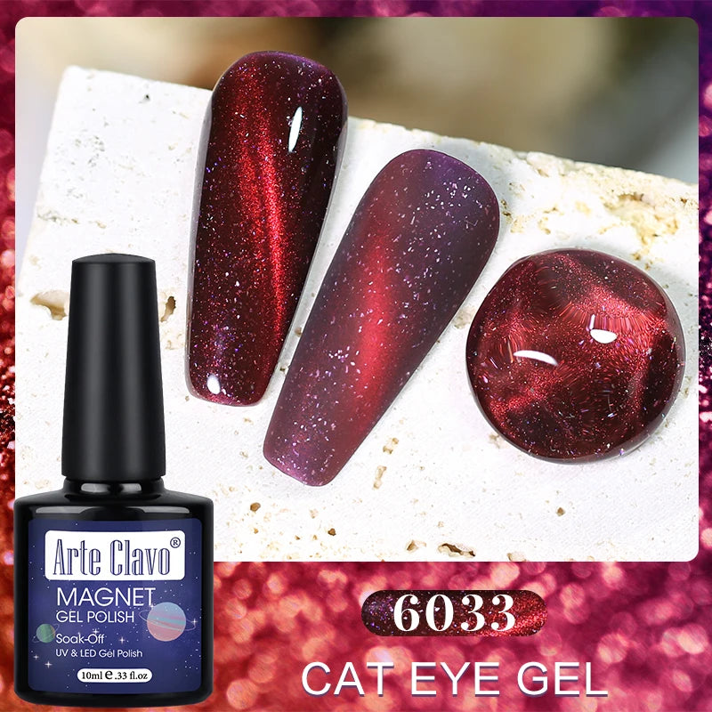 Arte Clavo Auroras Cat Eye Magnetic Gel Unicorn Shining Transparent