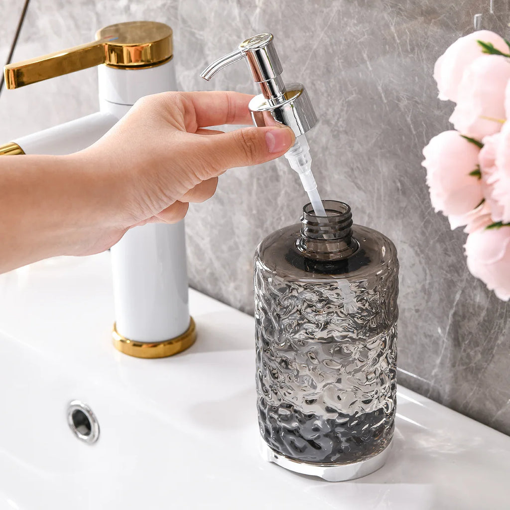 2-Piece Press-type Travel Dispenser Bottle,Foaming Bottle for Bathroom Shampoo Shower Gel Hand Soap,Toiletries Storage Container Qme
