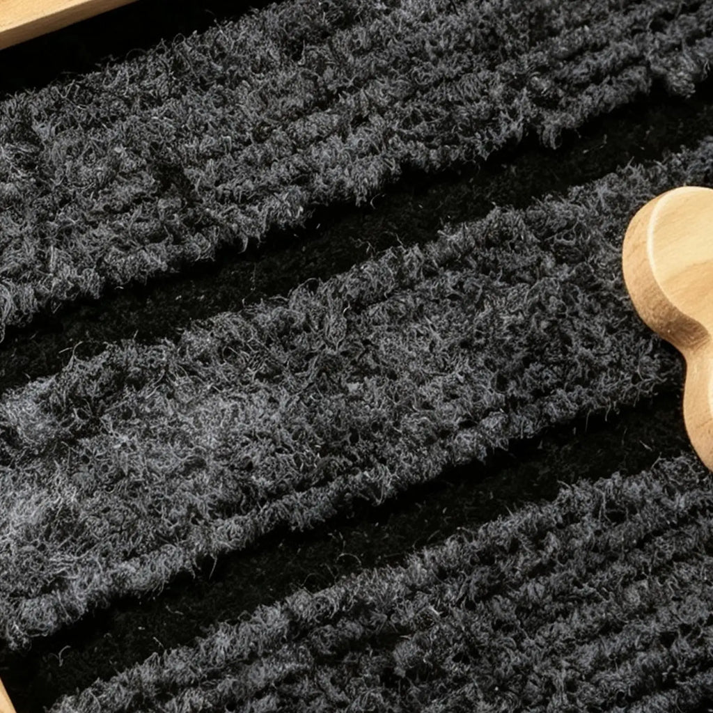 Pet Ramps Stairs 2 Anti-slip Wooden Wedges Felt Mat Dog Stair Helper Qme