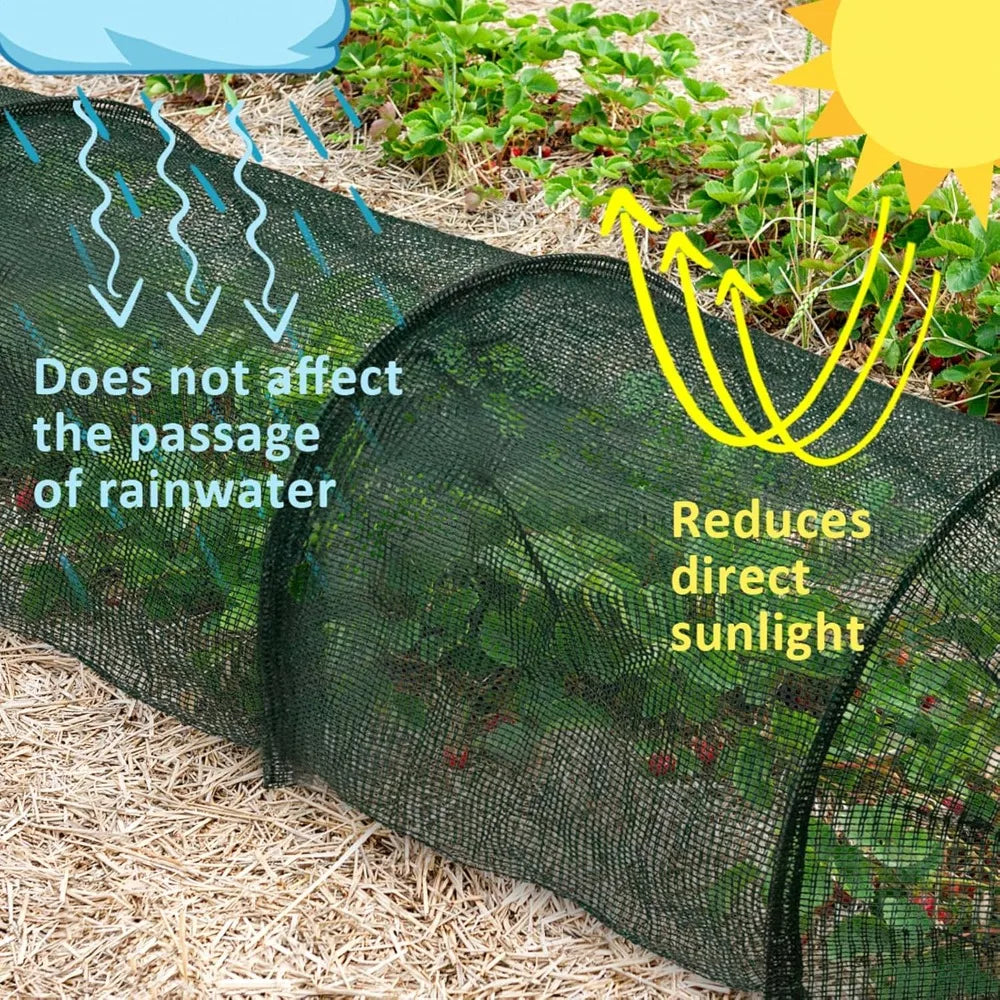 3M Garden Tunnel Shade Netting Quick Release Farm planting Preventing Insect Cover Portable Foldable Garden Tunnel Greenhouse Qme