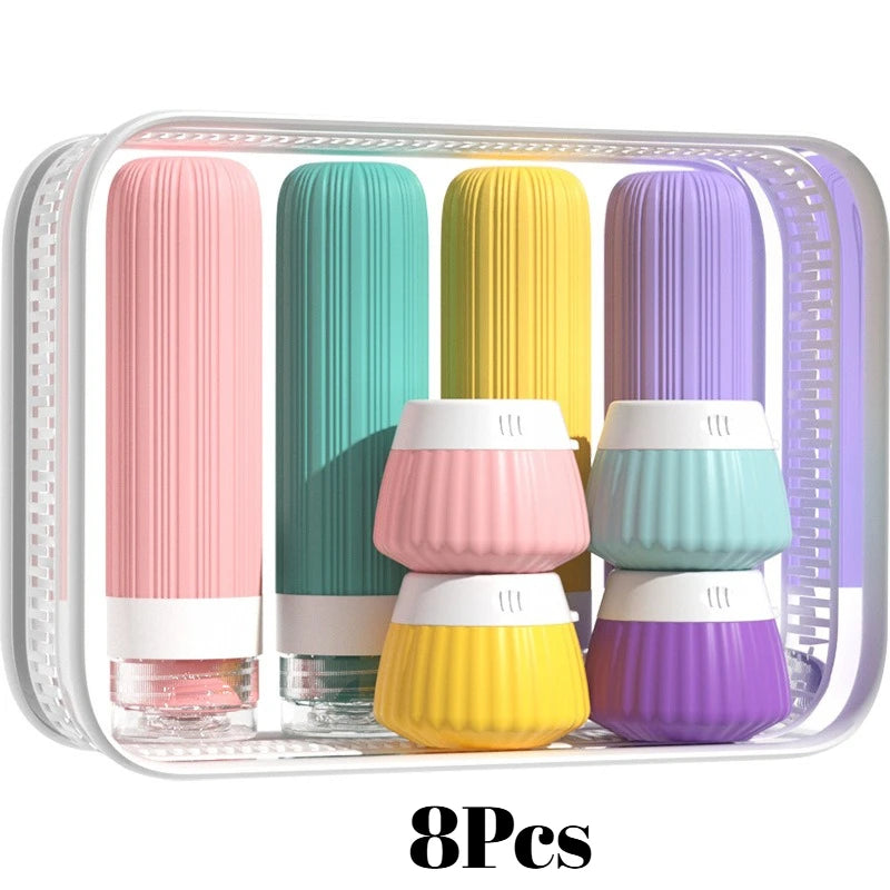 Toiletry Travel Bottle Portable Silicone Toiletries Containers Qme 8Pcs A