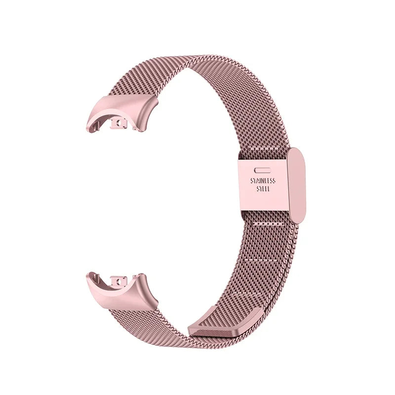 Metal Mesh Stainless Steel Strap for Xiaomi Mi Band 8 Smart Bracelet Replacement Accessories Watchband Miband 8 Smartwatch Qme RP for Miband 8