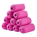 300/200/100PCS Disposable Boot Shoe Covers Foot Booties Shoe Coverings Non Slip Shoe & Boot Covers for Indoor Home Workplace Qme Pink 200PCS
