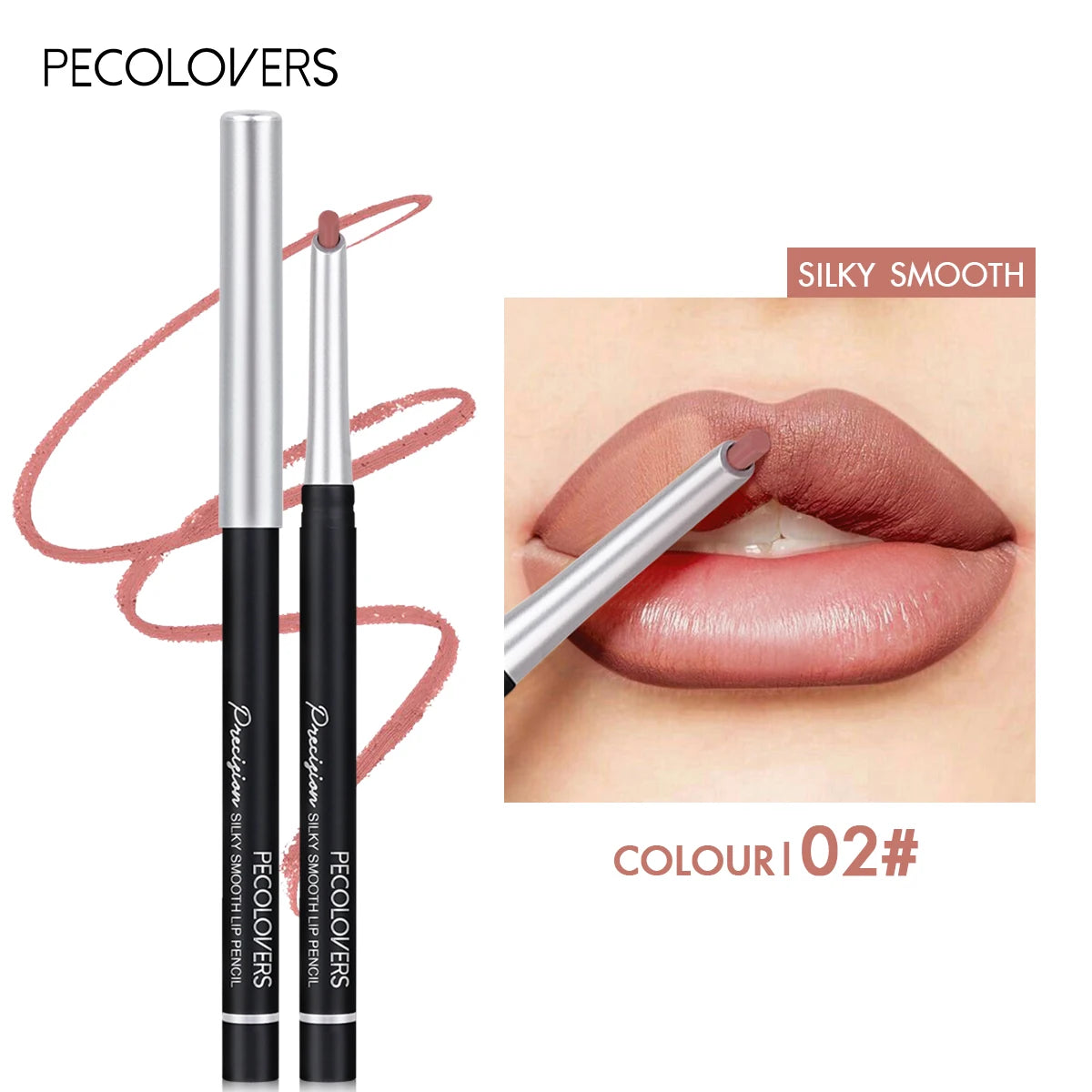 24-Color Matte Lip Liner Long-lasting Natural Effect Pencil All Skin Qme 02