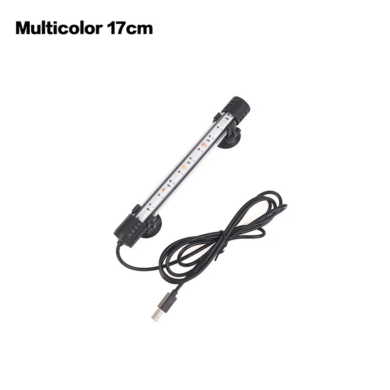 Fish Tank Light Underwater Lighting Submersible Lamp Plant Grow 110V Qme 17CM Multicolor CN Plug