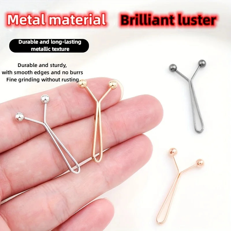 4Pcs pants invisible waist metal fixing clip, jeans waist circumference large change small artifact adjustable buckle pin clip Qme 4pcs mix