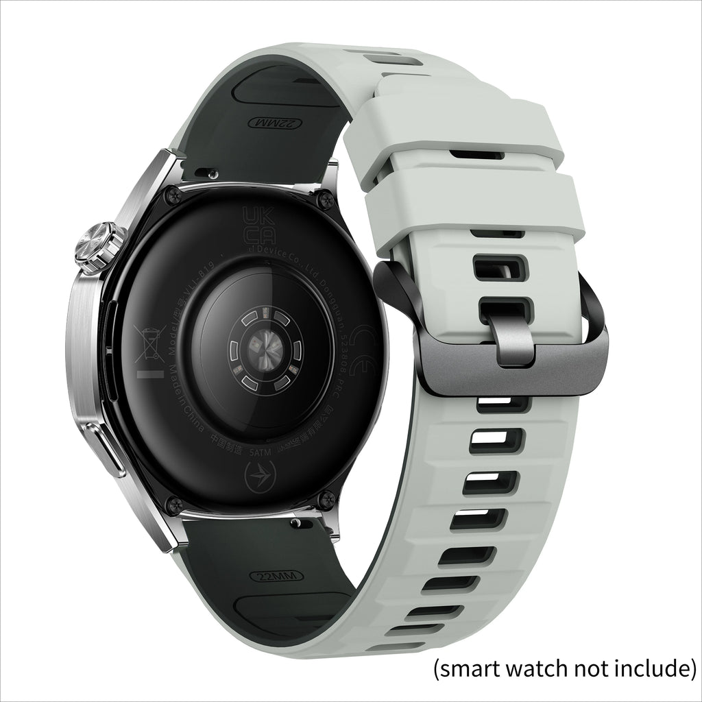 22mm Silicone Watchband For Huawei Watch GT 6 46mm Strap Bracelet For Huawei GT6 Pro Band Sports Replacement Wristband Qme White Gray 22mm Universal