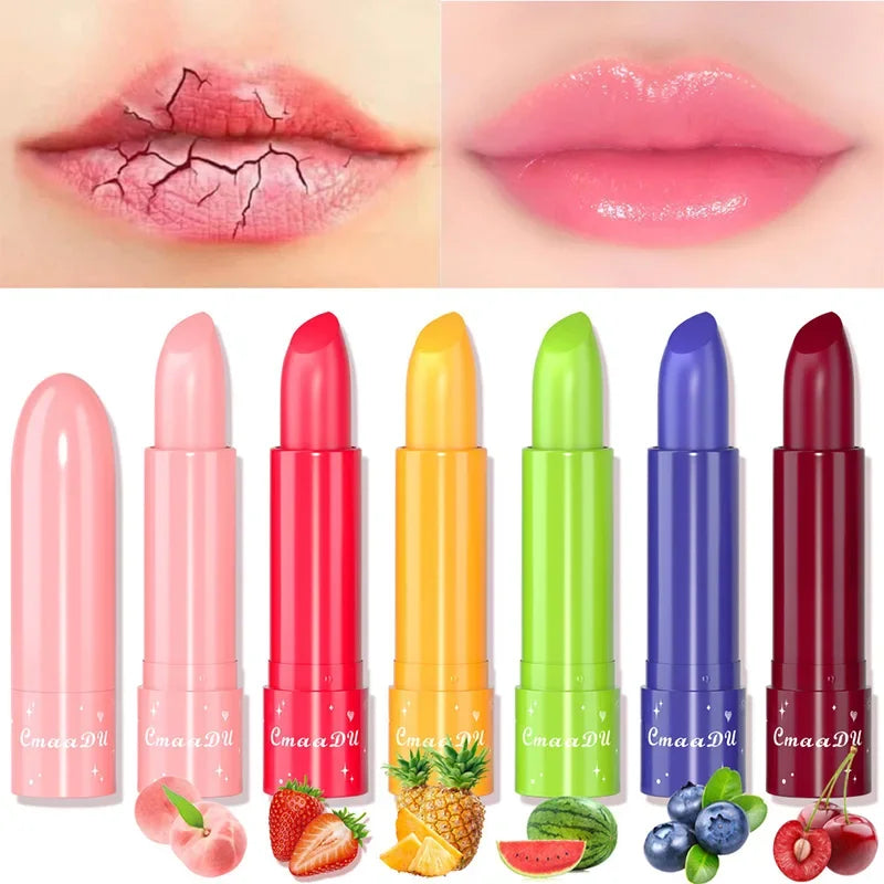 Crystal Jelly Fruit Lip Balm Lasting Moisturizing Hydrating Anti-drying Lipsticks Reducing Lip Lines Natural Lips Care Cosmetics Qme