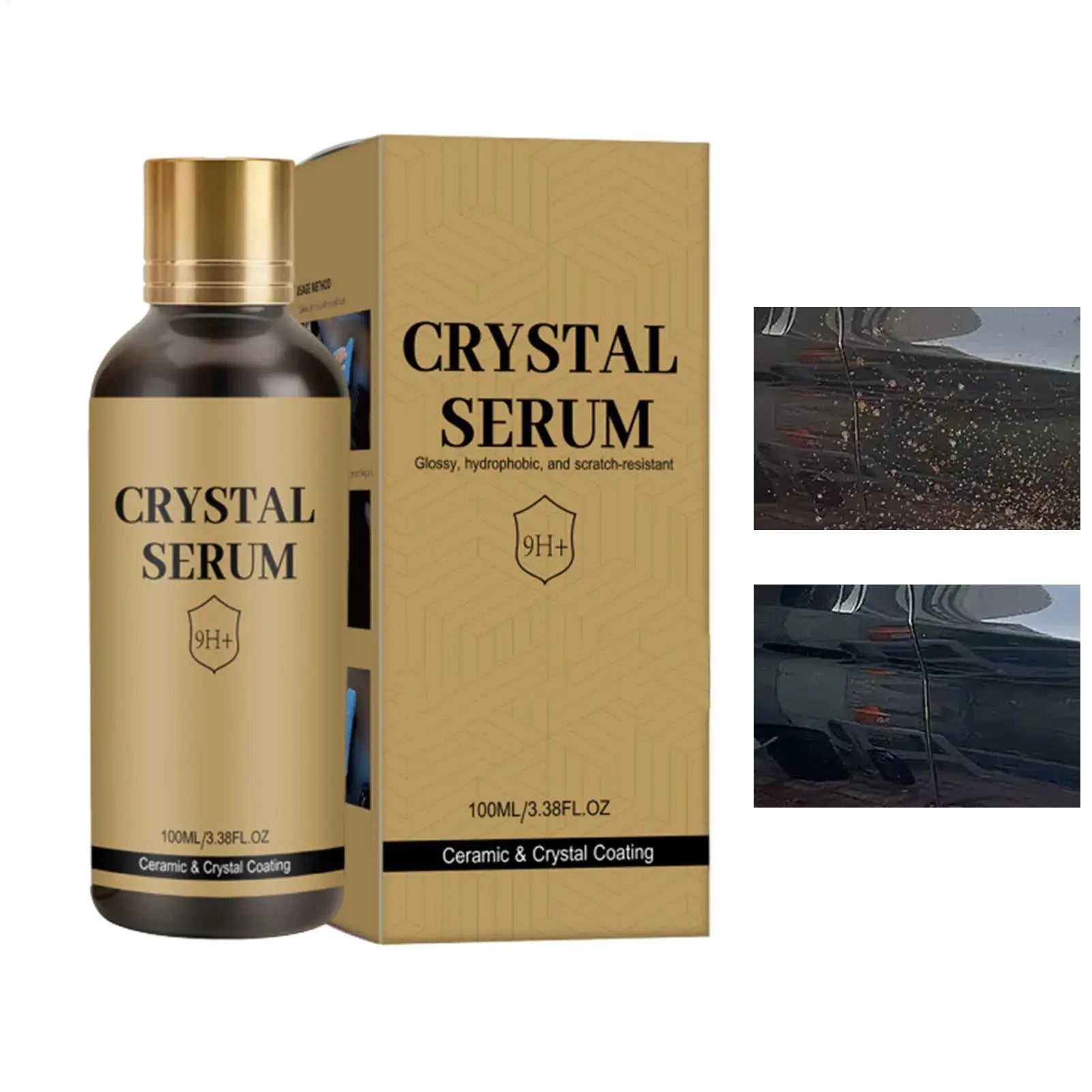Car Ceramic Coating 100ml High Shine Cleaning Solution Kit Car Paint Protection Liquid for Vehicles Trailer RV Automotive Sedan Qme