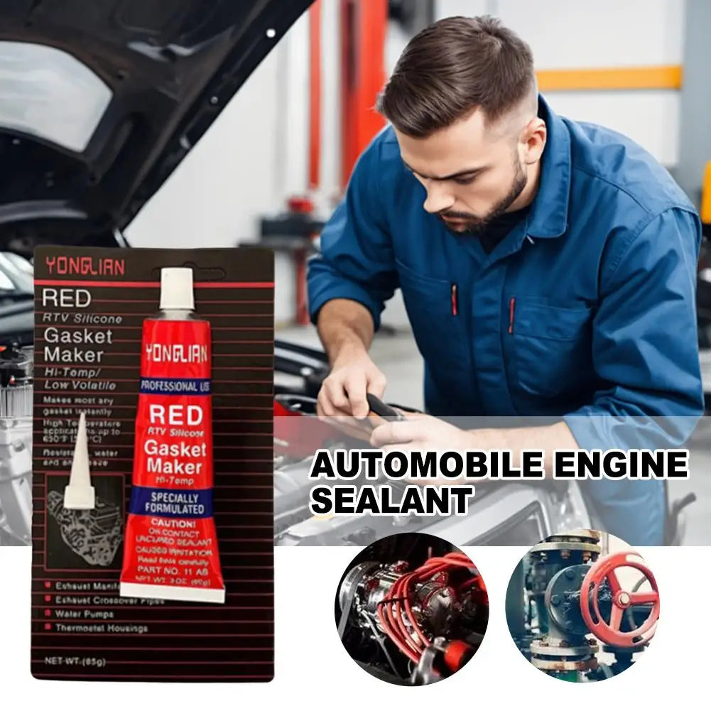 Automotive Engine Sealant Silicone Gasket Maker Waterproof Red Qme