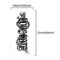Love Hate Gothic Old School Herb Tattoo Sticker, Temporary Tattoo for Women Men, Dark Calligraphy Floral Design, Long Lasting Ju Qme HF-028