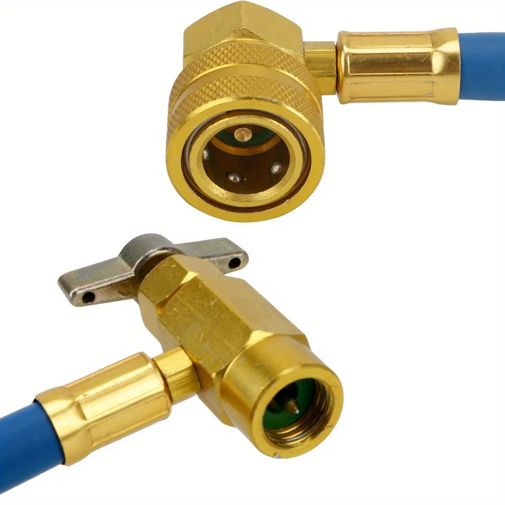 Car Air Conditioning R134A Refrigerant Recharge Measuring Hose with Pressure Gauge Pressure Gauge Measuring Kit Reparing Tool Qme