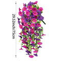 Outdoor courtyard simulation flower eucalyptus morning glory silk flower home wedding decoration wall hanging rattan flower vine Qme Purple and Red