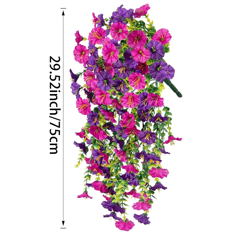 1PC Outdoor Courtyard Artificial Flowers, Eucalyptus Morning Glories, Silk Flowers, Home Wedding Decorations Qme Multicolor