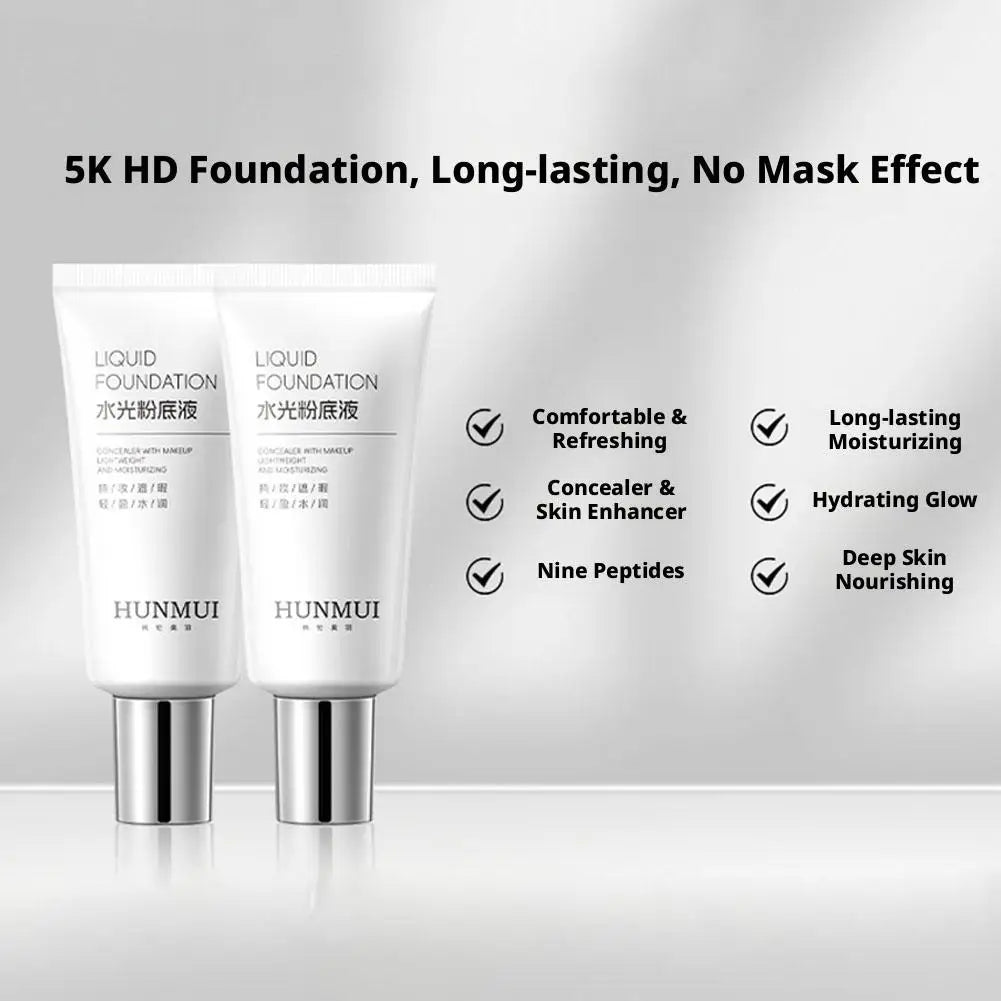 Coverage Liquid Foundation Makeup Super-blendable Moisturizing Gentle Qme