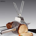 Stainless Steel Roast Meat Bread Cutting Tongs Effortless Slicing Qme Default Title