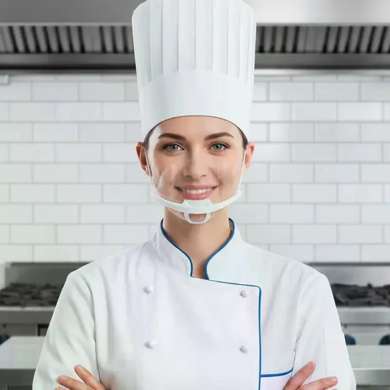 10/30/50 PCS Transparent Clear Anti Fog Reusable Mouth Shield For Catering Kitchen Healthcare Staff Daily Use Qme
