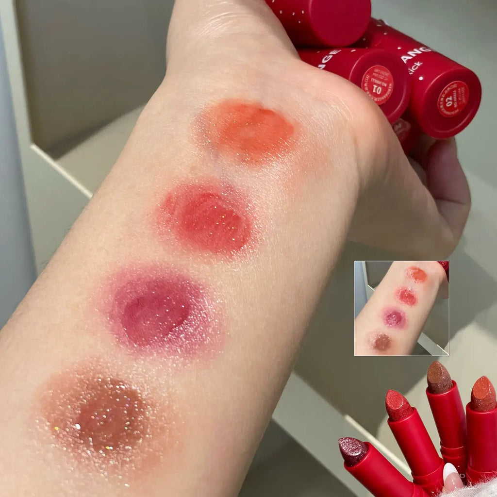 Purple Grape Lipstick Mirror Glitter Solid Lip Gloss Moisturizing Colored Lip Balm Red Brown Jelly Tint Non-Sticky Makeup Qme