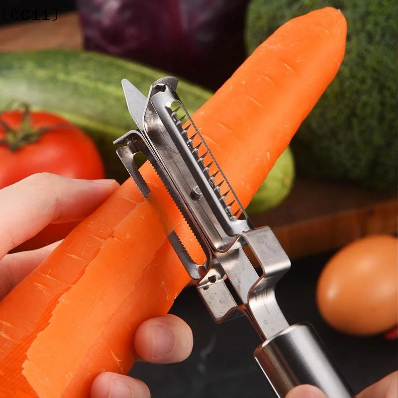 1 Stainless Steel Fruit Vegetable Peeler Blades Easy Peeling Storage Qme