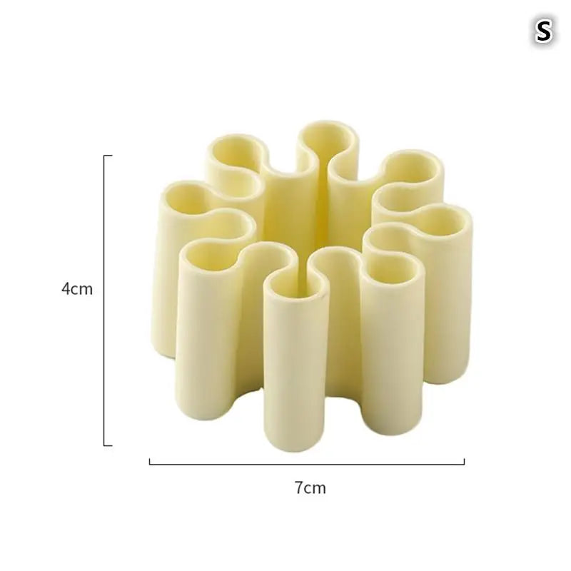 Creative Durable Desktop Brush Holder Pencil Paint Brushes Silicone Qme Small Yellow