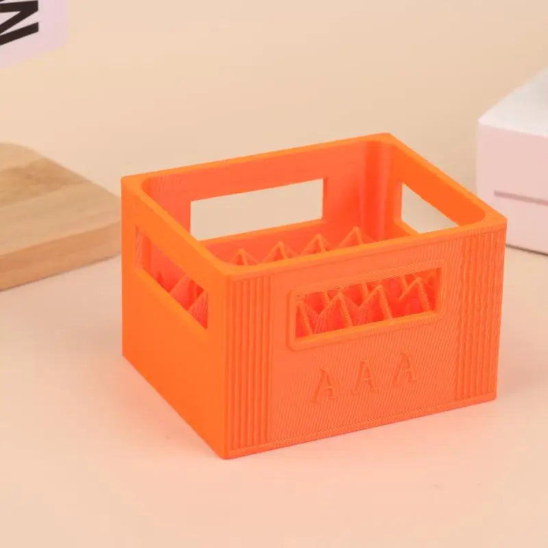 3D Printed Beer Crate Style Battery Storage Case No. 5 Aa No. 7 Aaa Battery Basket Stackable Batteries Storage Box Home Decor Qme A8