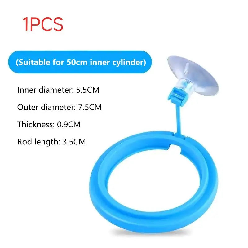1 Feeding Ring Prevent Food Dispersion Fish Pinch Suction Cup Tank Qme Ordinary round 1pcs