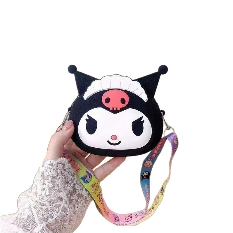 Cute Kuroomi Cartoon Silicone Bags Wallets Outdoor Crossbody Women's Qme