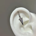 1Pc Fashion Trendy Sword Pendant Ear Bone Nail Stainless Steel Earrings For Women Body Puncture Accessories Qme A2