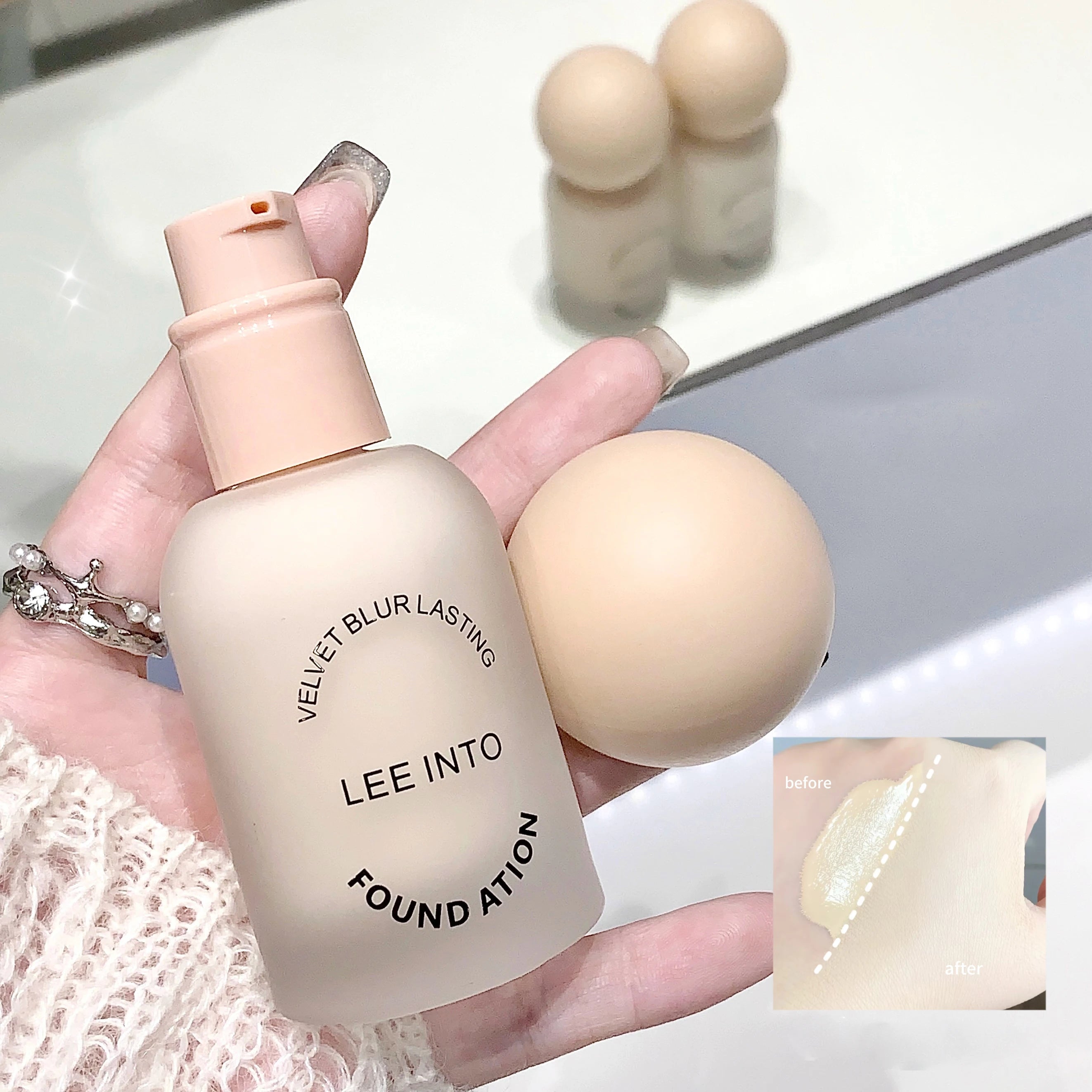 LEEINTO Soft Skin Liquid Foundation Light Clear Misty Concealer Qme