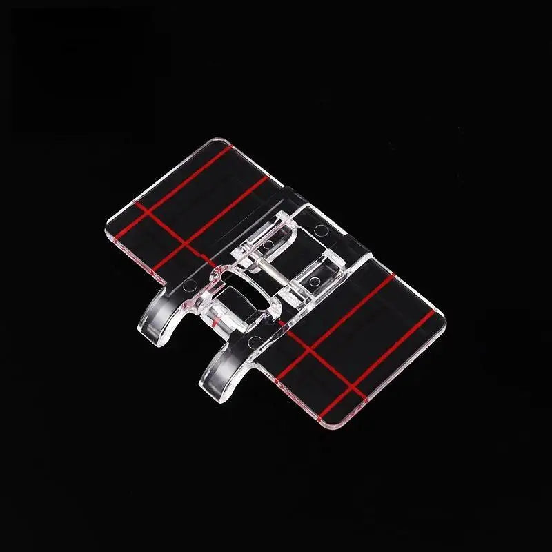 Parallel Sewing Presser Foot Straight Alignment Guide Foot Clear Plastic Sewing Machine Accessory For Household Fabric Sew Work Qme 5pcs Transparent