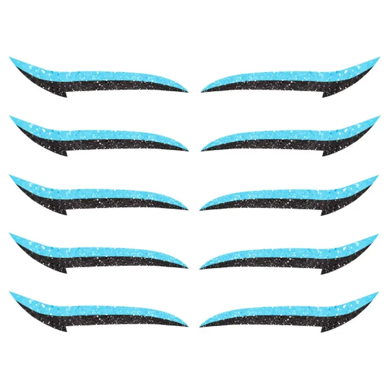 5/6Pair Glitter Eyeliner Sticker Set Self Adhesive Eyeliner Reusable Eyeliner Sticker DoubleLine Eyelid Patch Face Makeup Beauty Qme 5 Pairs Blue