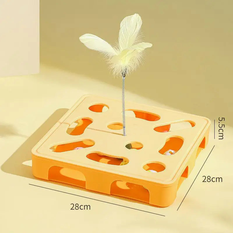 Feather Pets Self Entertainment Training Toy Interactive Cat Puzzle Qme A6