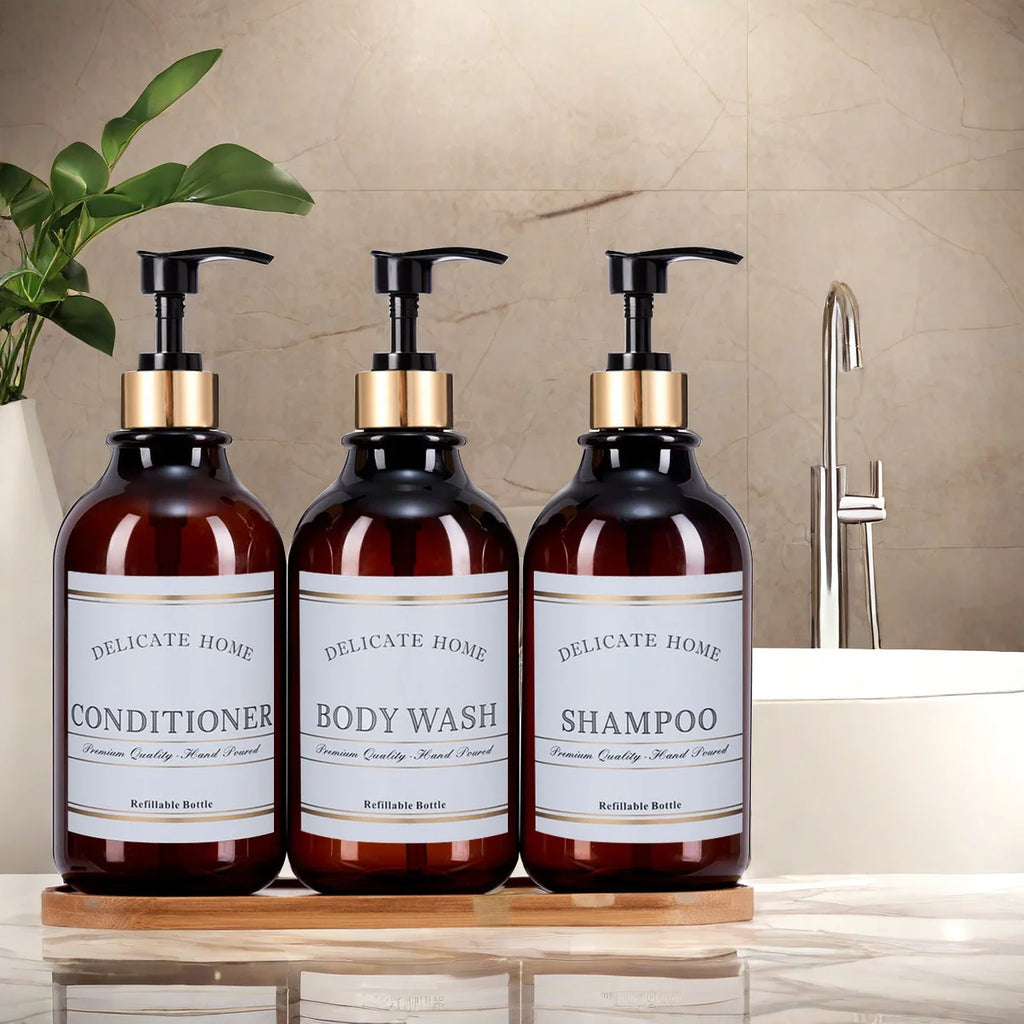 Soap Dispenser with Pump and Labels Dish Soap Dispenser for Kitchen Sink Countertop Decoration Refill Hand Wash Bottle Qme