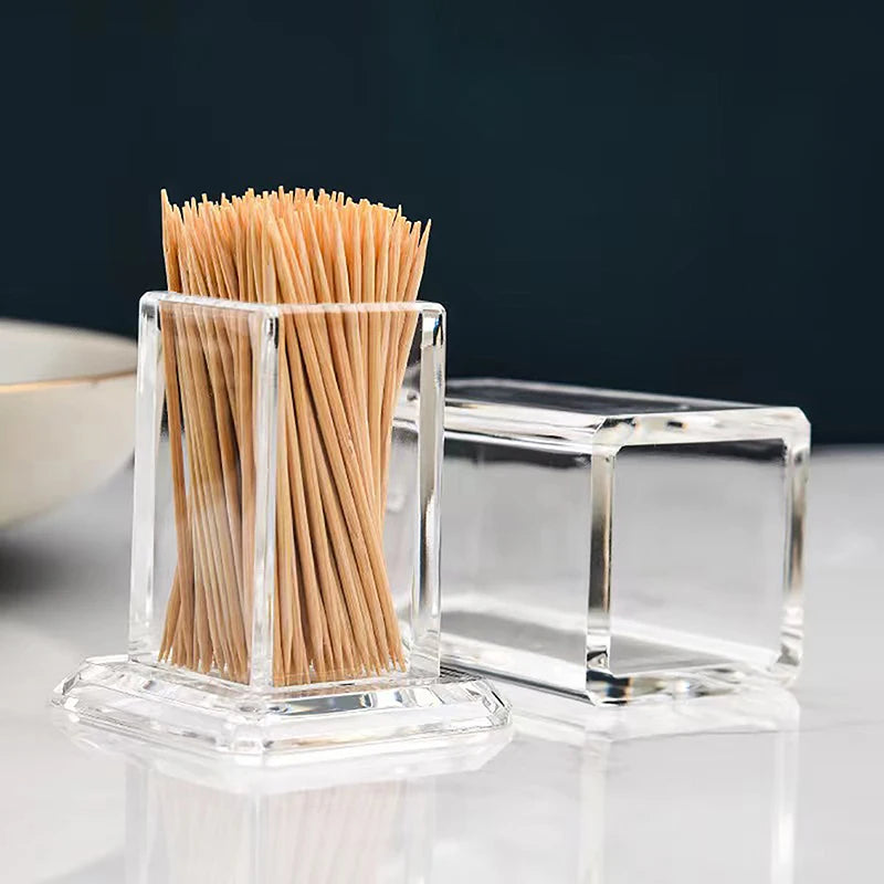 Living Home Room Storage Box Toothpick Thickened Acrylic Transparent Qme