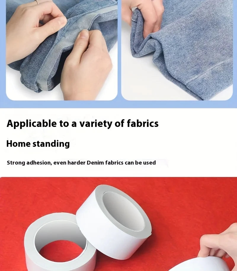 1 roll pants leg shortening tool, no sewing, no ironing, fixed sticker, self-adhesive leg sticker, clip, edge buckle, too long, Qme