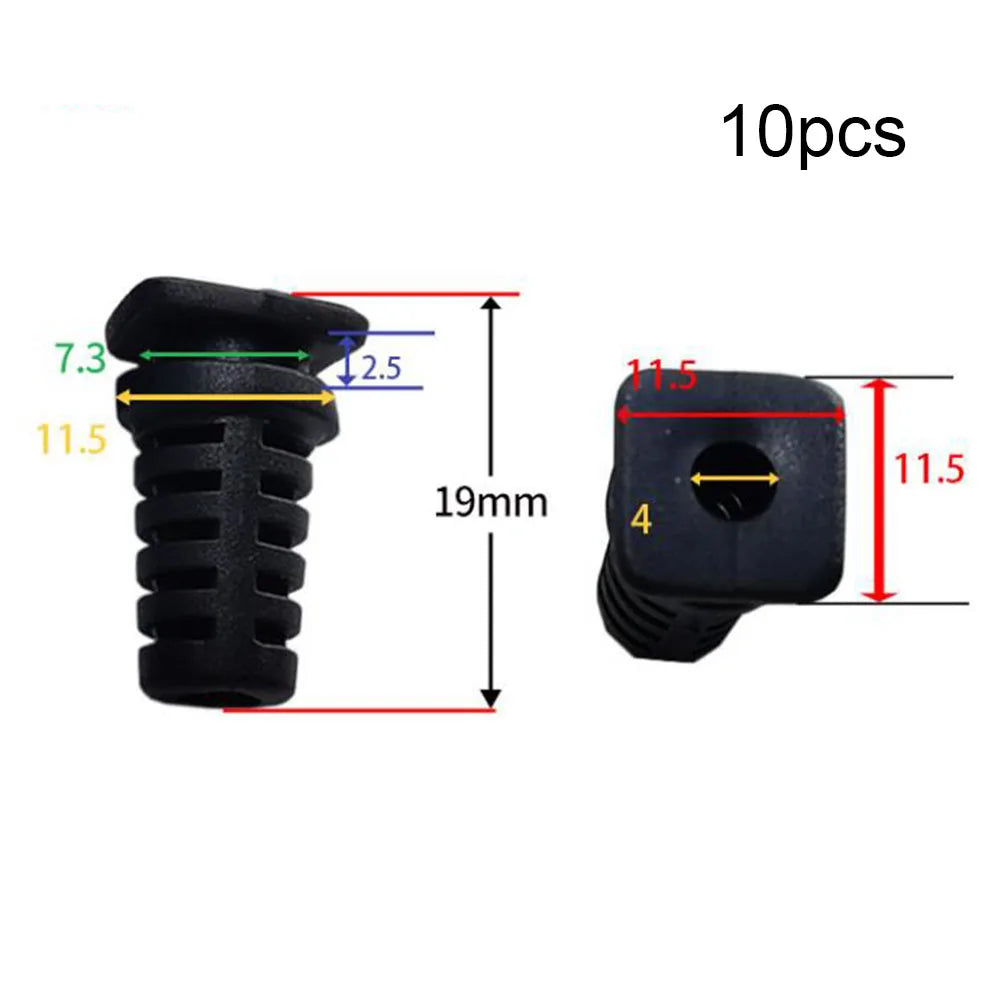 10pcs 3.5/4/5mm Cable Gland Connector Set Rubber Strain Relief Cord Power Tools Cable Sleeves Torsion-proof Glands Qme D