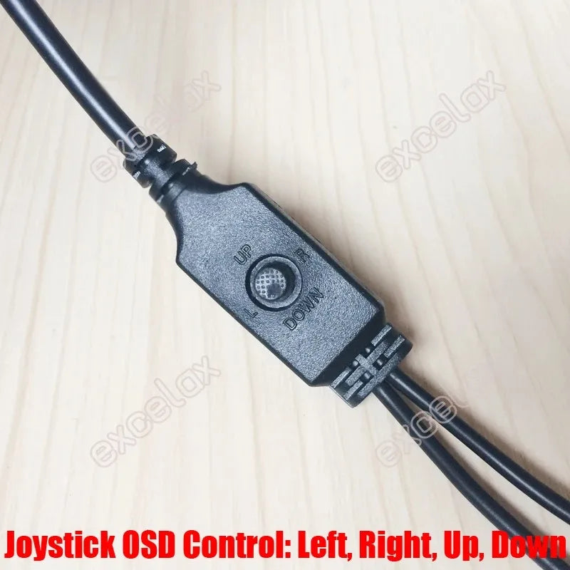 3PCS OSD Menu Camera Cable 5-Way Switch Control Tail Cable BNC+DC Power Video Cable Qme