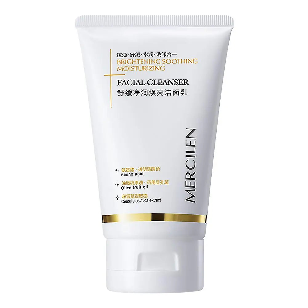 MERCILEN Facial Cleanser Face Wash Foam Skincare Moisturizing Skin Brightening Rejuvenation Face Cleanser Skin Care Qme 1PCS CN