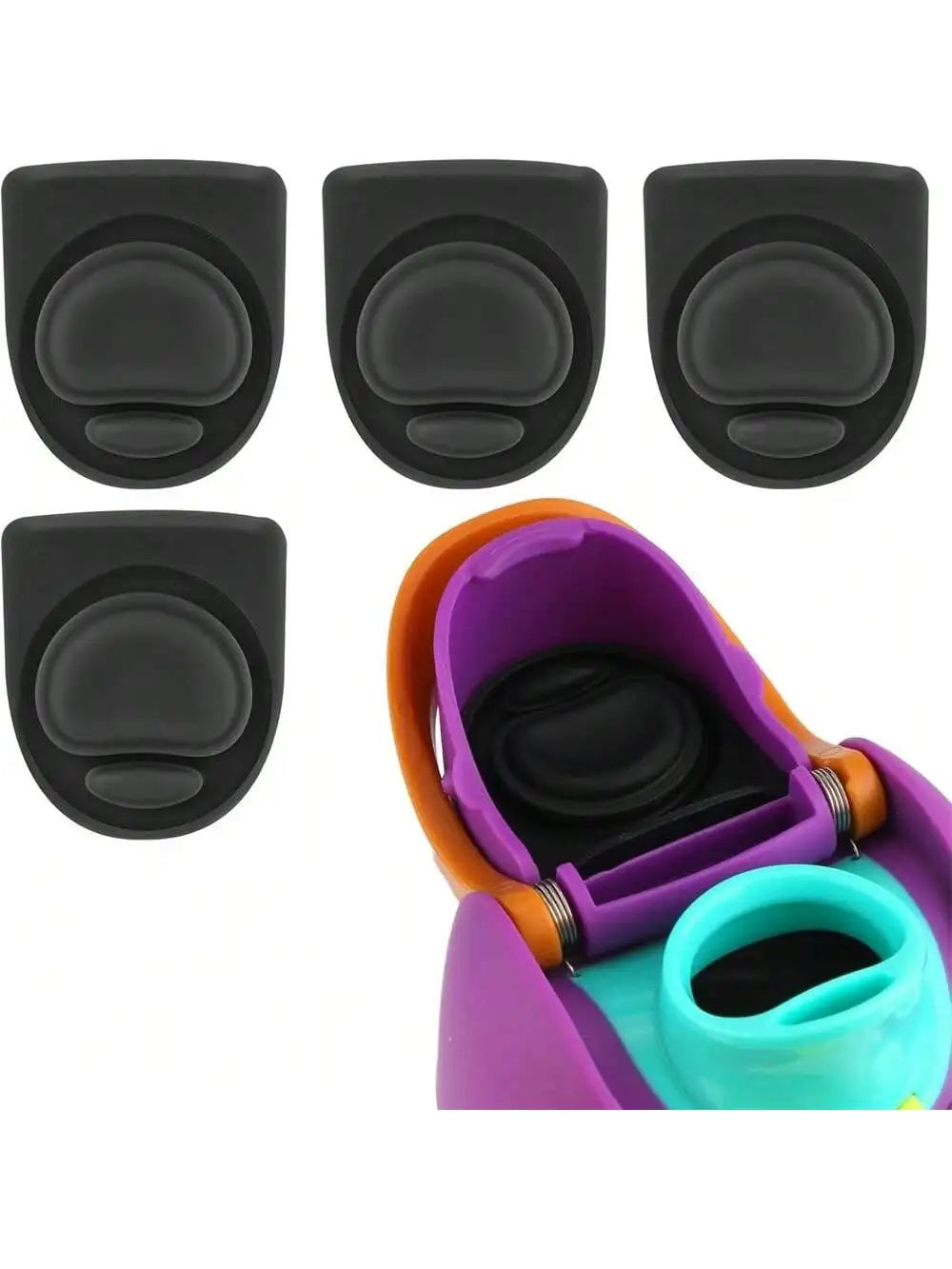 Replacement Stopper Compatible Water Bottle Lid Gasket 16 19 24 32 Qme black
