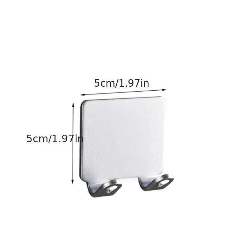Non Perforated Bathroom Hook Qme Silver