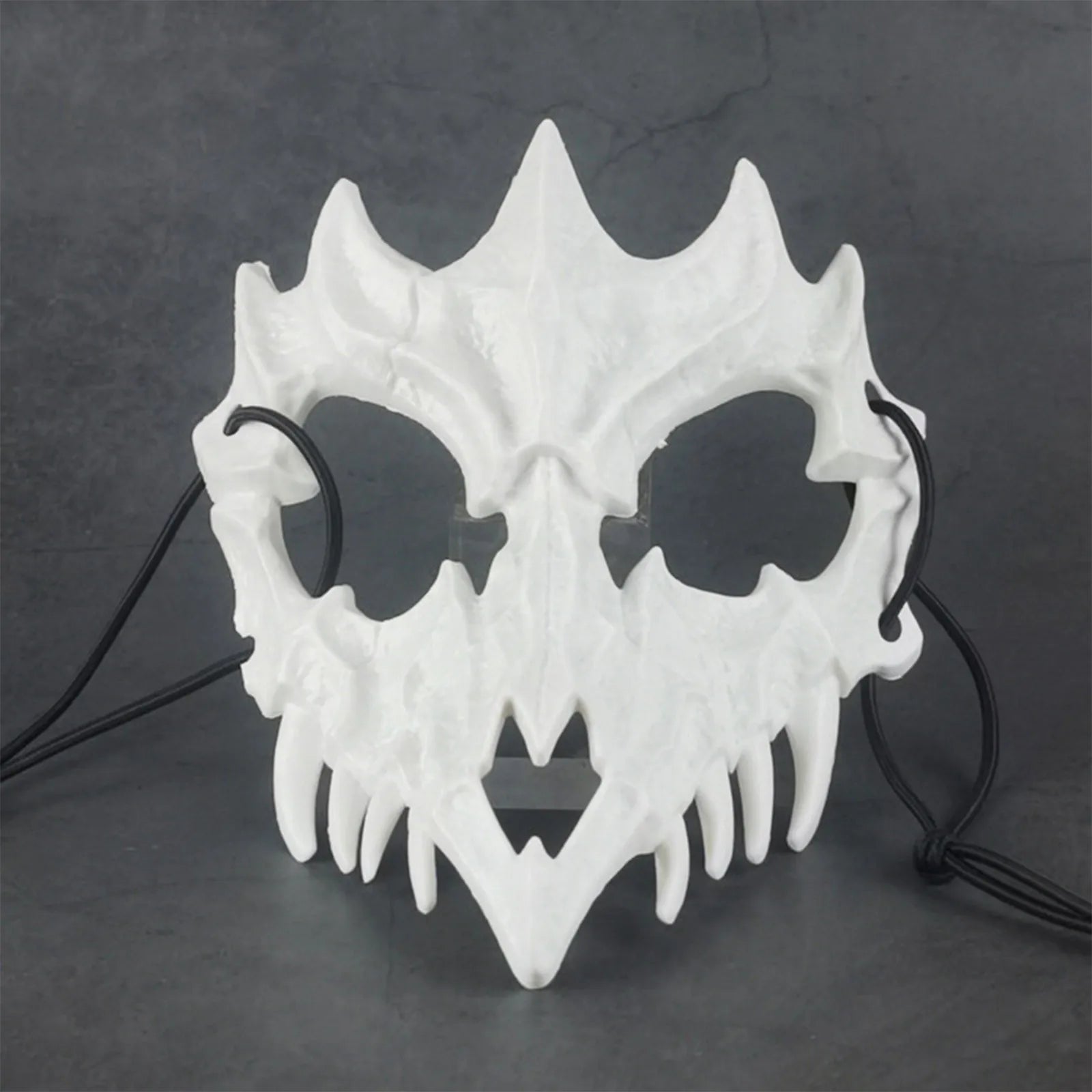 Halloween Skull Party Mask Anime Dragon God Skeleton Half Face Bone Animals Cosplay Dance Prom Costume Props Skullmask Qme E