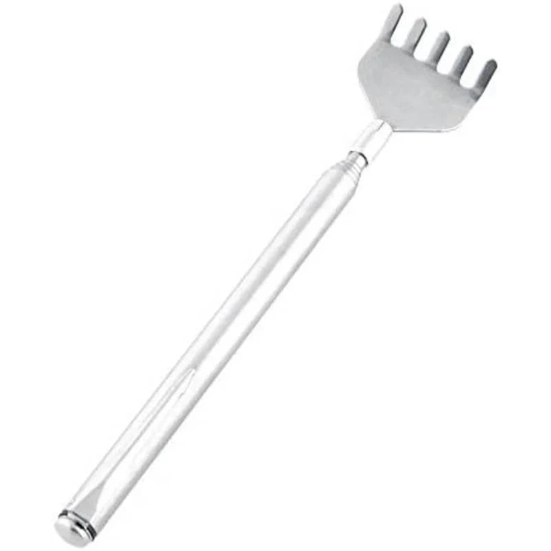 Pen Shaped Telescopic Back Body Itch Back Scratcher, Silvery Qme